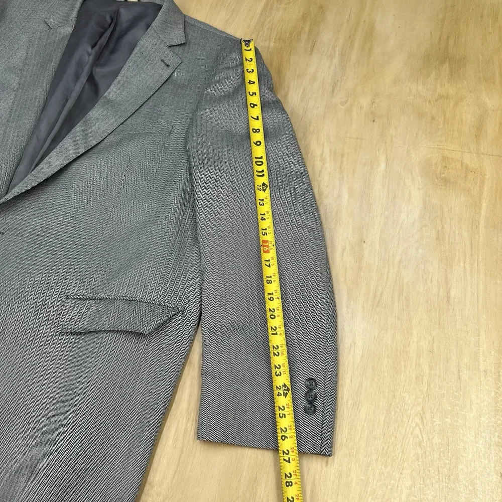 OAK HILL Big & Tall Blazer Sport Coat‎ Mens 2XLT (50/52L) Long Polyester Gray